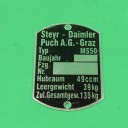 Nummernschild Modell Puch MS-50